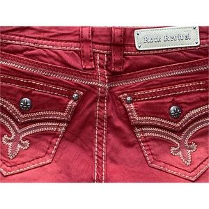 Rock Revival Jeans - ROCK REVIVAL ASHLEY SKINNY RED JEANS SZ 27. Rock Revival Jeans - ROCK REVIVAL ASHLEY SKINNY RED JEANS SZ 27.